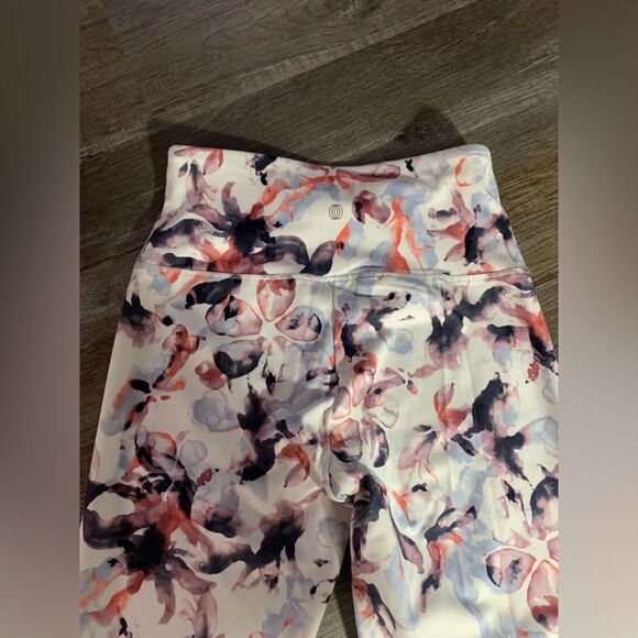 Balance Collection Leggings Workout Leggings Multi Color Funky Floral Print S M - Picture 8 of 10
